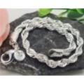 925 Sterling silver new trendy twist design link Chain Unisex Bracelets