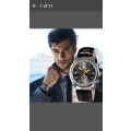 Luxury Stylish Crocodile Faux Leather Mens Analog Watch Wrist Watch - Sloggi Black