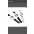WECIN - Stylish Womens Crystal Accent PU Leather Strap Analog Quartz Bracelet Wrist Watch