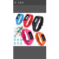 Digital LCD Pedometer Run Step Walking Distance Calorie Counter Watch Bracelet - PINK