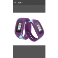 Digital LCD Pedometer Run Step Walking Distance Calorie Counter Watch Bracelet - Purple