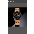 SOKI - Men's Fashion Sport Military Leather Band Quartz Wrist Watch with Date Display - Amazing