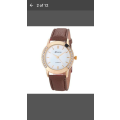 Geneva - Women Diamond Analog Leather Quartz Wrist Watch