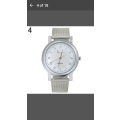 Geneva Womens Classic Silver Quartz Stainless Steel Wrist Watch