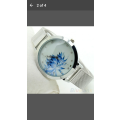 Women's Fashion - Blue Lotus Stainless Steel Mesh Quartz Wrist Watch - Not many of these around