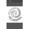 Men's 18K White Gold Filled Set - Curb Chain Necklace (23.6inch )+Bracelet (8.6inch)
