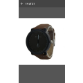 Rosivga 243 Unisex Watch Quartz Leather Strap Knit Scale Wrist Watch - Coffee