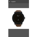Rosivga 243 Unisex Watch Quartz Leather Strap Knit Scale Wrist Watch - Coffee - V