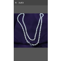 4mm 925 Sterling Silver Twisted Rope Chain Necklace - 24"