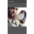 Brand New - Geneva Luxury Leather Mens Quartz Analog Wristwatch - Classy and Stylish