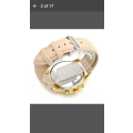Lady Geneva Platinum Roman Leather Band Analog Quartz Wrist Watch