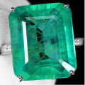 Green Created Emerald 925 sterling silver Ring Size 6