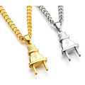 Gold-color/silver Electrical Plug Pendants Necklaces Men/Women Hip Hop Charm Chains