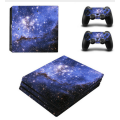Starry Sky Vinyl Skin Sticker Protector For Sony Playstation 4 Pro Game Console+2PCS Controller Skin