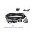 3 In 1 HDMI Cable HDMI to Mini Micro HDMI Adaptor Cable Kit for Tablet PC HDTV 1.5M