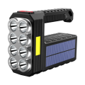 Solar Rechargeable USB Flashlight Waterproof Portable Flashlight