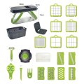 Vegetable Cutter Cube 22 in 1 Portable Vegetable Slicer with 13 Stainless Steel Blades and Peeler