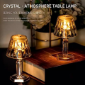 KUNYA LED Crystal Table lamp, Acrylic Diamond Night Light, Touch Control Rechargeable