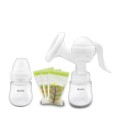 Two stage manual breast pump