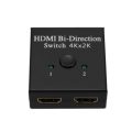 4K Switcher Splitter 2 Ports Bidirectional 1×2 / 2×1 Switcher Support Ultra HD 1080P 3D HDR HDCP