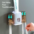 Toothbrush Holder Set Wall Mounted Toothpaste Dispenser Automatic Squeeze
