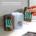 Toothbrush Holder Set Wall Mounted Toothpaste Dispenser Automatic Squeeze