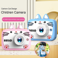 Kids Camera Portable Cartoon Cat Camera Comes with Camera Strap Lanyard and 5 Built-in Games Gift