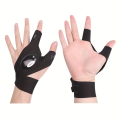 1 Pair (Left + Right Hand) Led Flashlight Gloves Hands-Free Fingerless Light Glove Auxiliary Repair