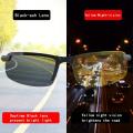 2Pcs Glasses Outdoor Sports Half-Frame Sunglasses Driver Anti-Glare Goggles