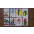 Very rare Collin Penn 1982 Marvel swap sensation lot of 8 cards.
