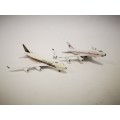 2 diecast aeroplane models.