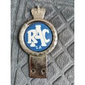Vintage RAC Royal automobile club badge