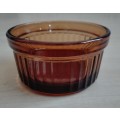 Anchor Hocking Fire King Brown Glass Ramekin Bowl (Made in USA) -