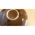 Brown Soup Bowl with Saucer Set