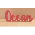 Wooden `Ocean` Sign