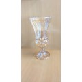 Large Vintage Peach Tone Carnival Glass Vase