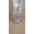 Large Vintage Peach Tone Carnival Glass Vase