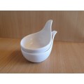 Set of 2 Small White Sauce Bowls