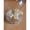 Hofbauer Collection Lead Crystal Glass Domed 5 Dice