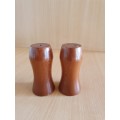 Set of 2 Wooden Salt and Pepper Shakers