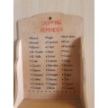 Wooden Shopping List Reminder Wall Hanging