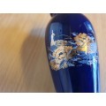Small Cobalt Blue Oriental Style Vase (height 10cm width 6cm)