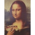Glass Mona Lisa Pattern Cutting Board (30cm x 20cm)