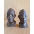Set of 2 Stoneware Figurine Bookends