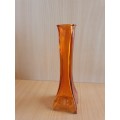 Orange Glass Vase - height 21cm