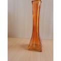 Orange Glass Vase - height 21cm