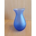 Blue Glass Vase - height 15cm