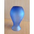 Blue Glass Vase - height 15cm
