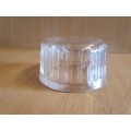 Set of 4 Round Clear Glass Ramekins - width 8cm. height 5cm