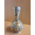 Handpainted Wooden Vase - height 25cm. width 15cm